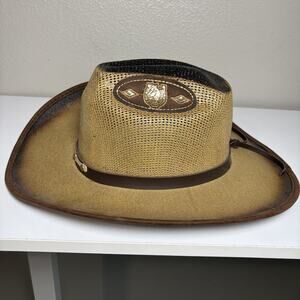 La Sierra Women Brown Center Dent Crown Cowboy Hat Size Medium